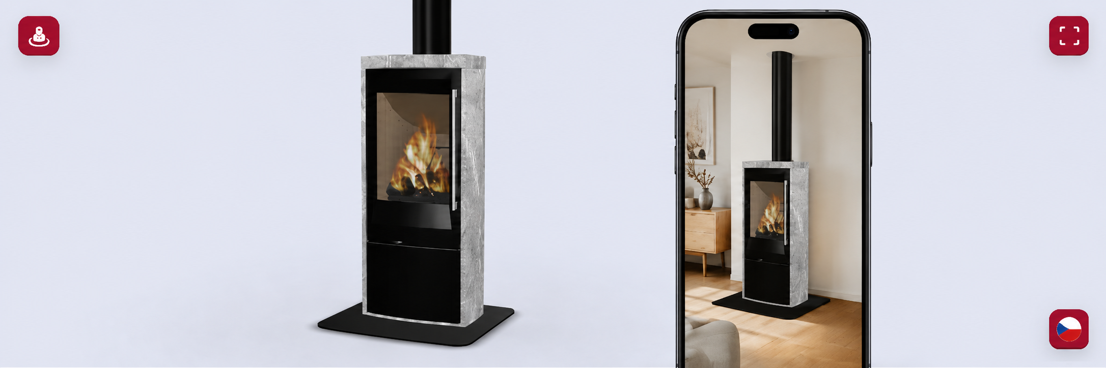 3D a AR prezentace designových kamen